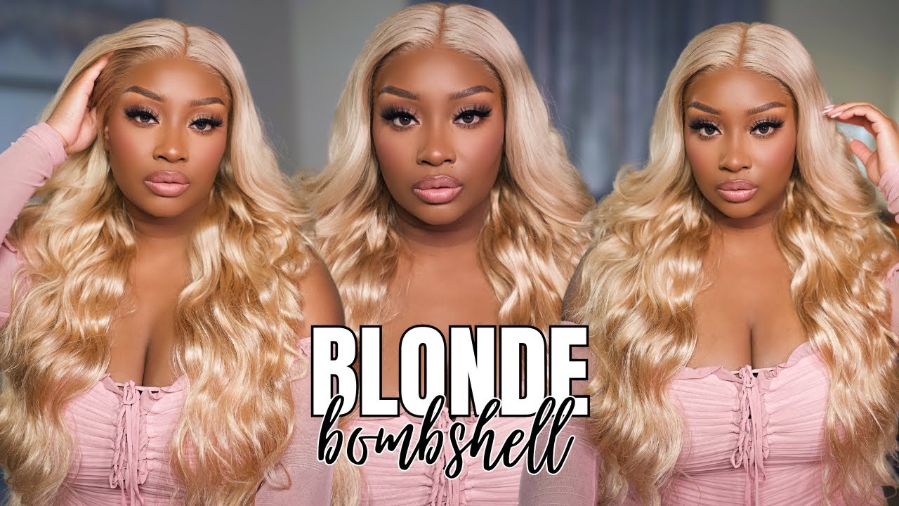 NO DYE NEEDED!  Easy Blonde Wig Lace Front Wig Install ft Kiss Love Hair