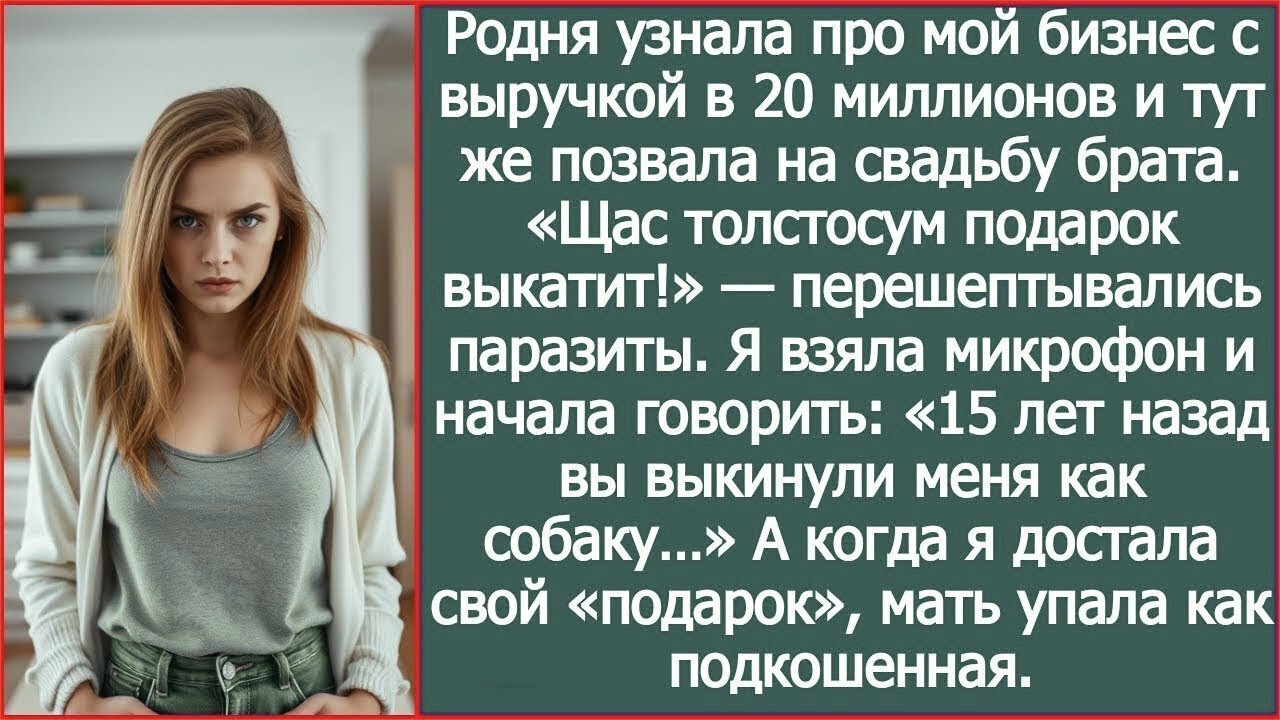 Родня узнала про мой бизнес с выручкой в 20 миллионов и тут же позвала на свадьбу брата