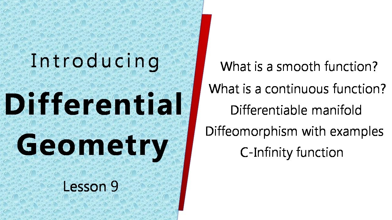 Smooth manifold | Differential geometry lecture video | Differential geometry lecture | Manifold