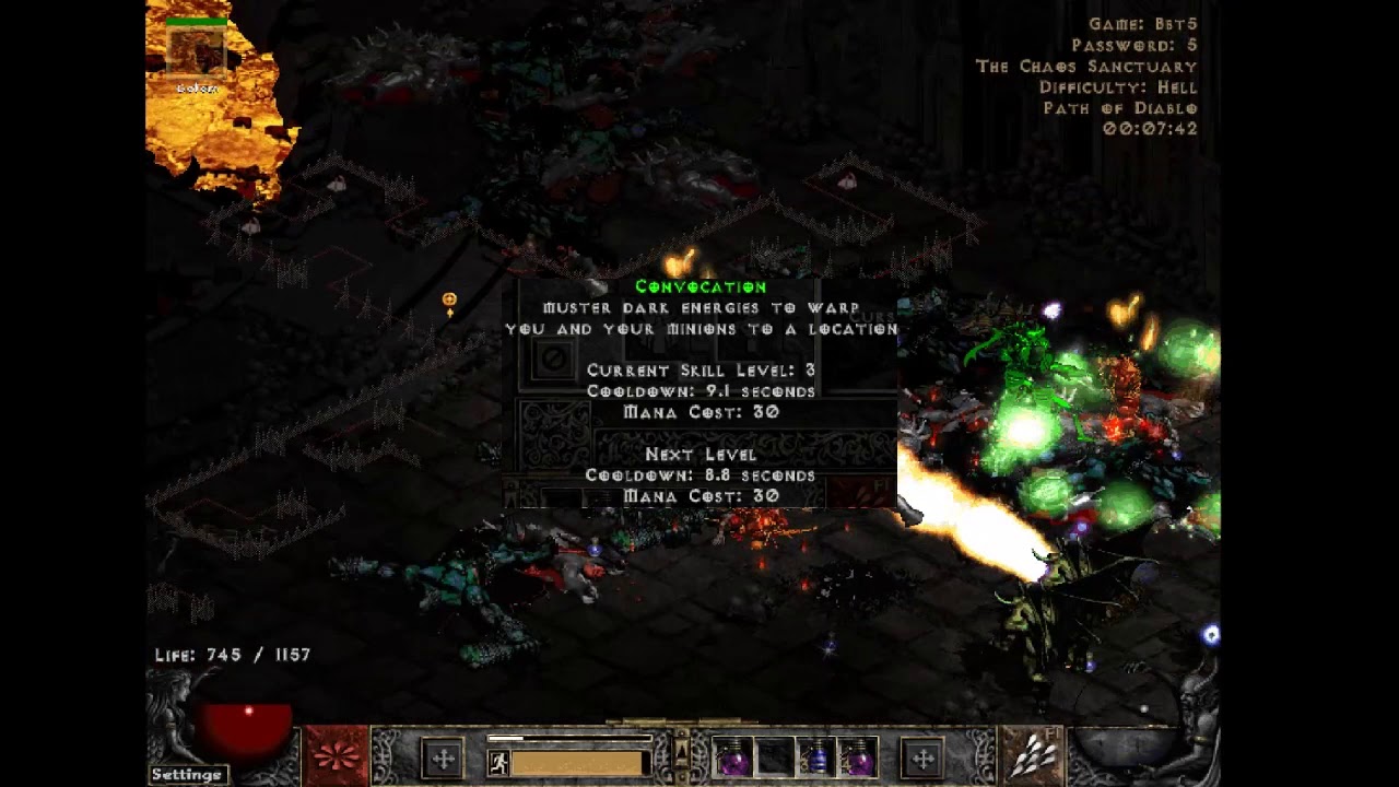 Path of Diablo - Starter MF Psn Necro Guide - Naked Necro Chaos Run