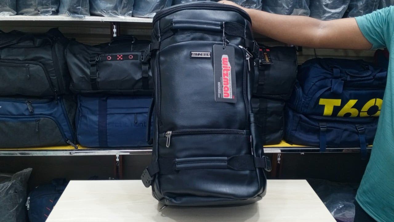 Witzman Multi Function Premium Waterproof Pu Leather 50Liter Hiking Backpack 01877886062