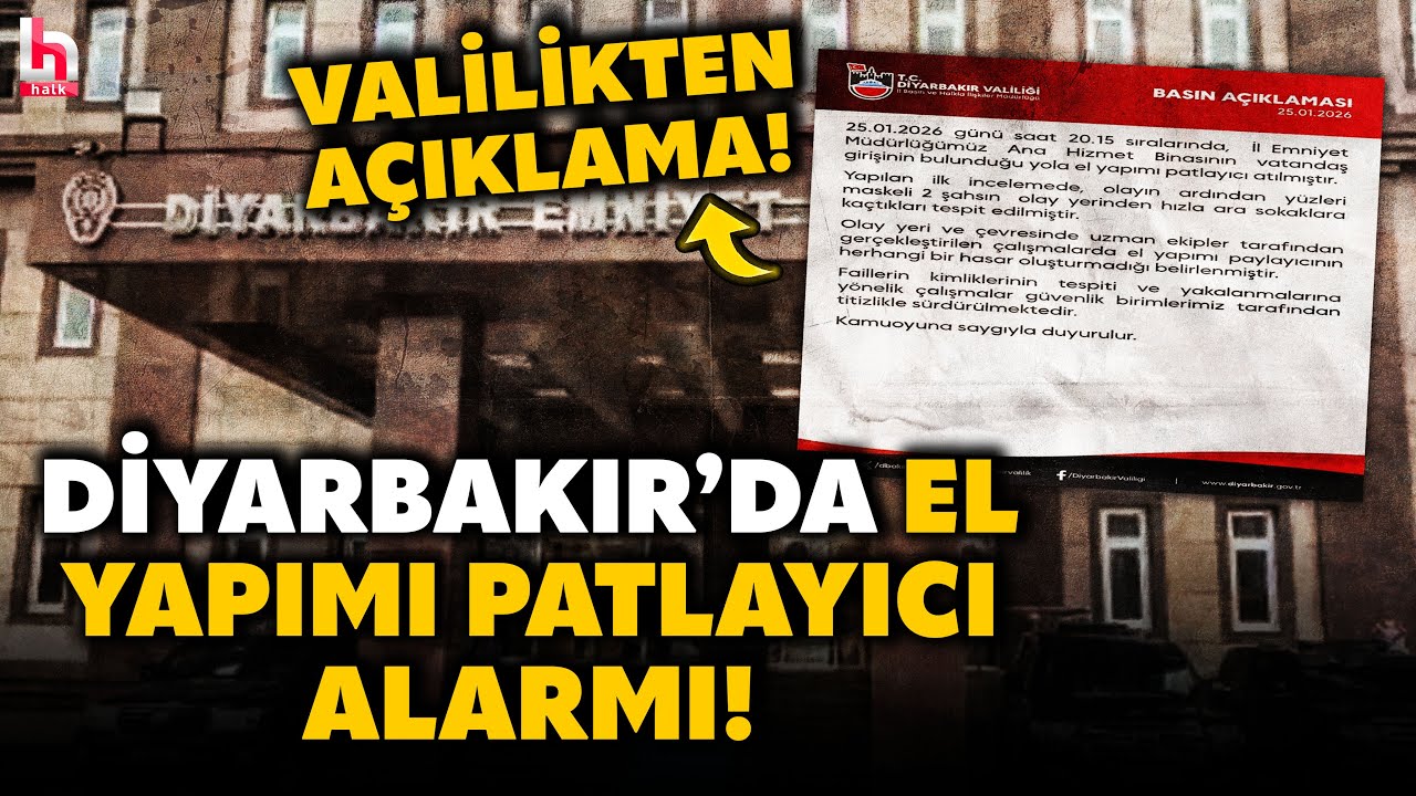 SON DAKİKA! Diyarbakır Emniyet Müdürlüğü'ne el yapımı patlayıcıyla saldırı girişimi!
