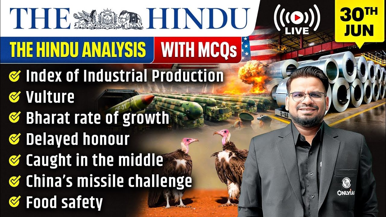 The Hindu Analysis | 30th June 2026 | The Hindu Newspaper  - Practice Questions | Prashant Sir