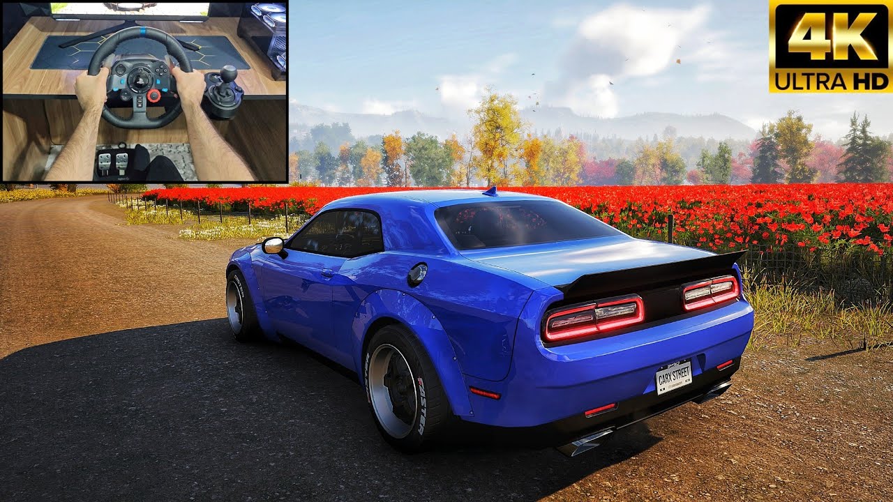CarX Street PC - Dodge Challenger SRT | Logitech G29 Steering Wheel (4K) Gameplay