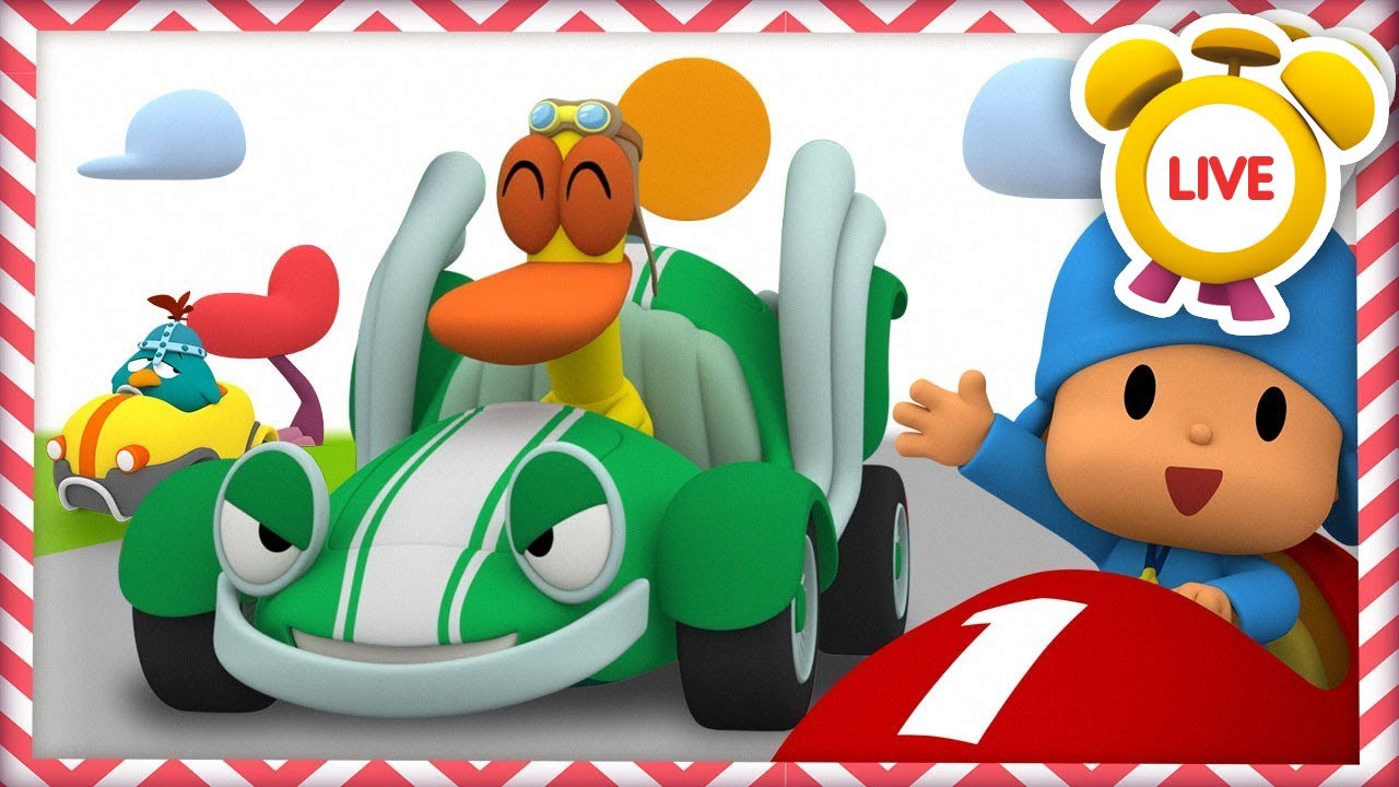Le Macchine da Corsa| CANZONI, VIDEO e CARTONI ANIMATI per bambini | Pocoyo LIVE in Italiano