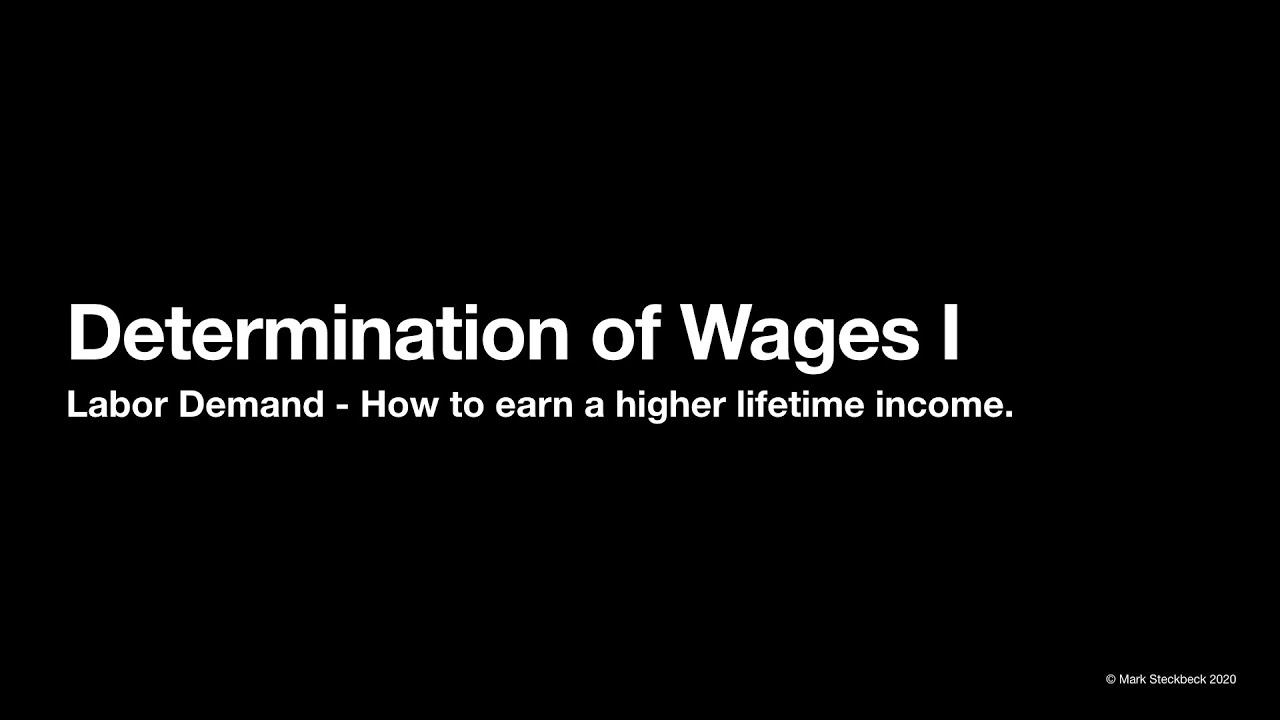 Determination of Wages (Labor Demand)