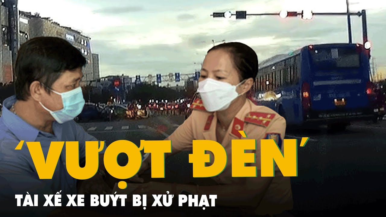 CSGT xác minh, phạt tài xế xe buýt vượt đèn đỏ ở Thủ Đức từ camera hành trình ghi lại,