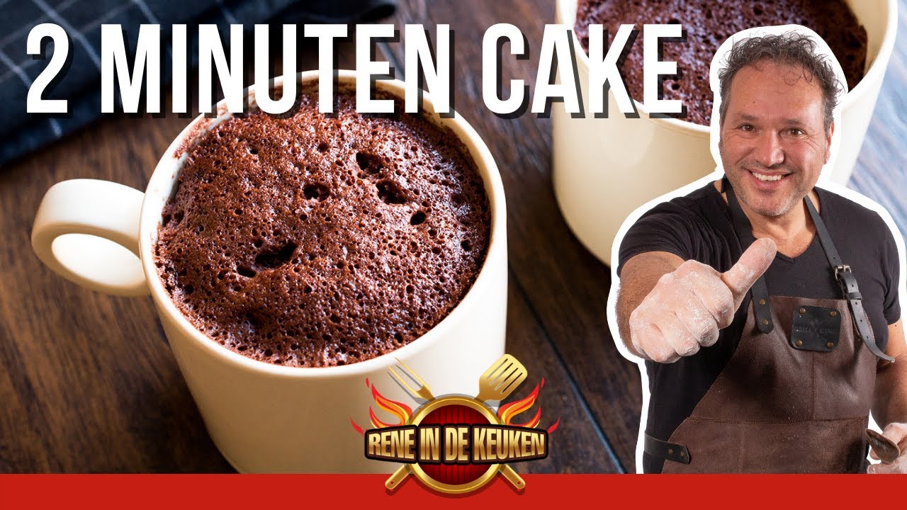 Chocolate mugcake. Maak een cake in 2 minuten!