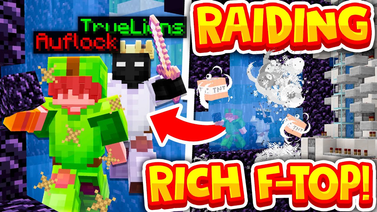 10v10 FORCE RAIDING *RICH* F-TOP MINECRAFT FACTION..! (INSANE)
