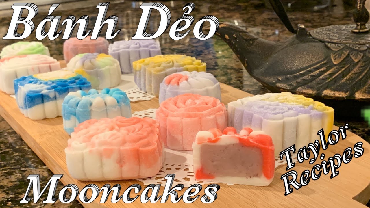 Bánh dẻo trung thu đa sắc rất là xinh đẹp và thơm ngon - Multi-Color Mooncakes - Taylor Recipes