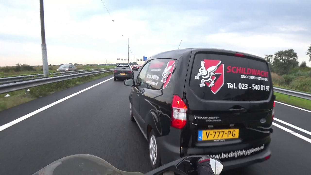 Lane splitting motorcycle crash