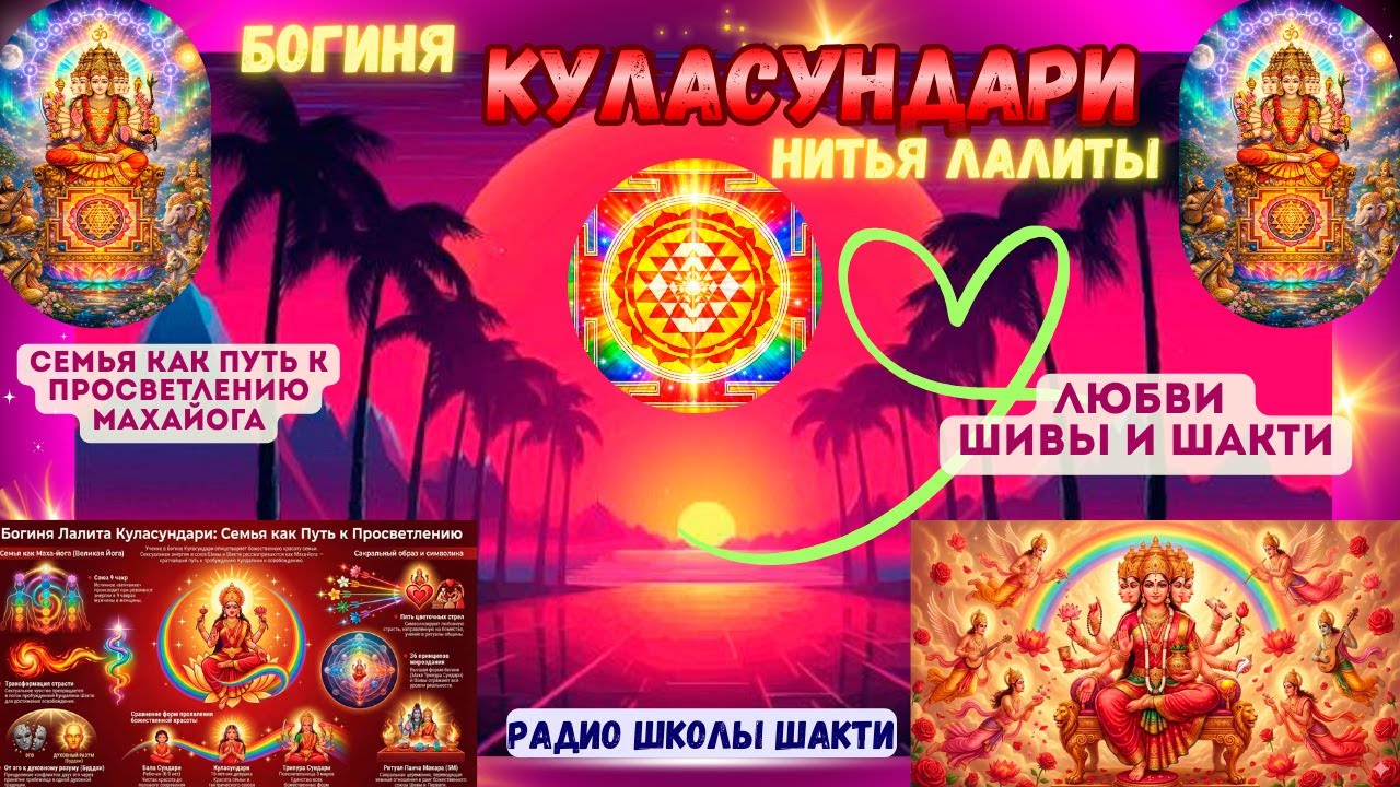 Богиня Куласундари Нитья Лалиты семья как путь к Просветлению Махайога любви Шивы и Шакти