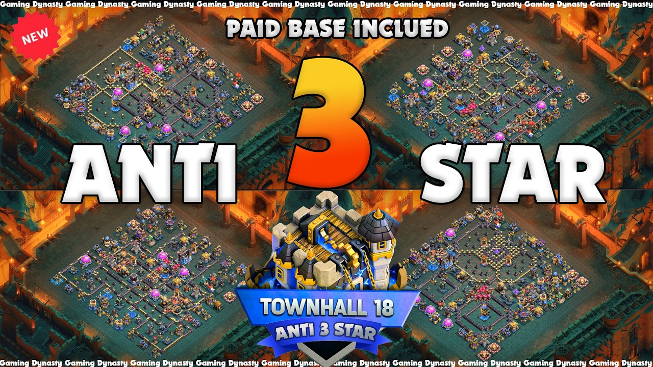 BEST TH18 WAR BASE! 🔥 Best for War & Legend 🏆 ANTI-3 STAR META With Links - Clash of Clans!