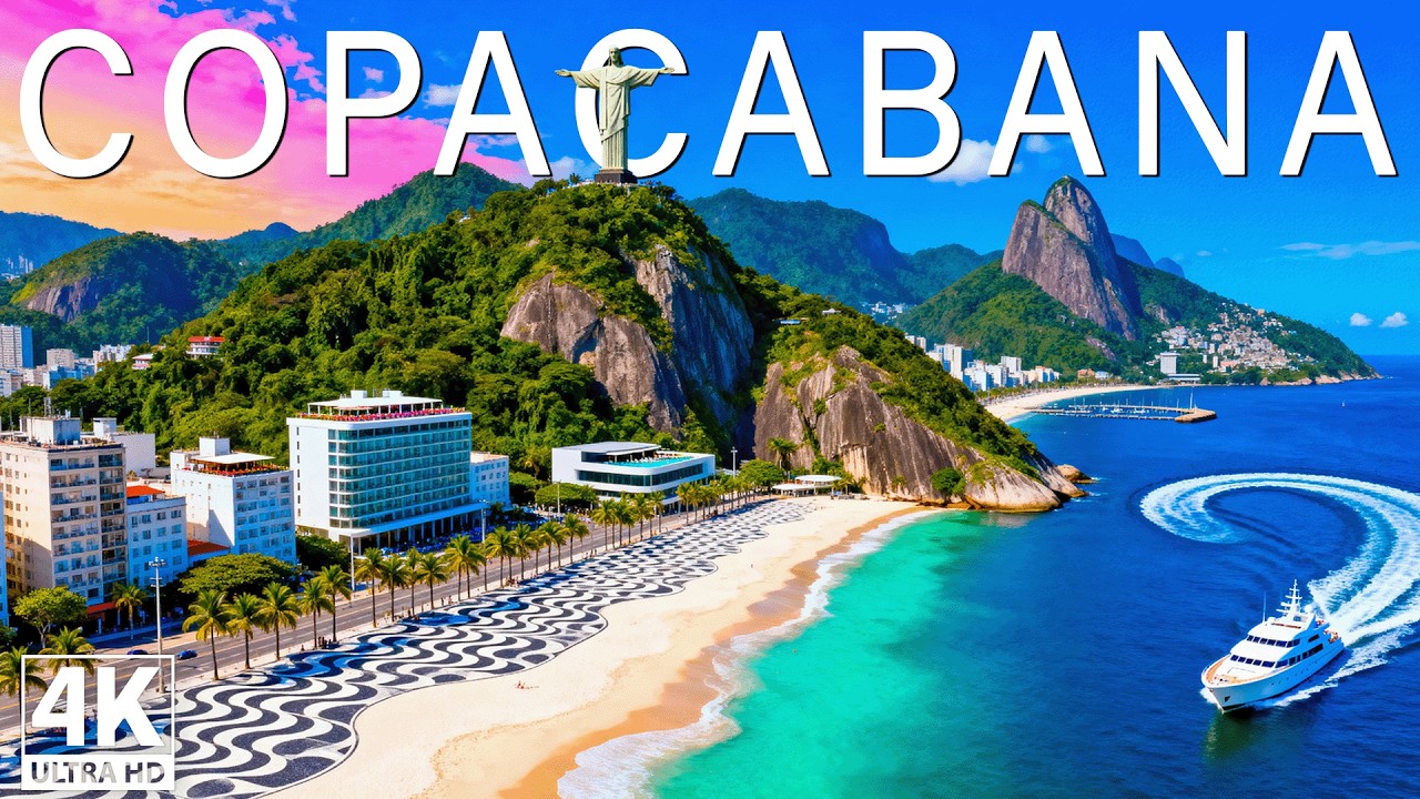 4K Copacabana 2026 🇧🇷 – Golden Curve, Atlantic Blues & City Skyline | Brazil Coast & Deep House