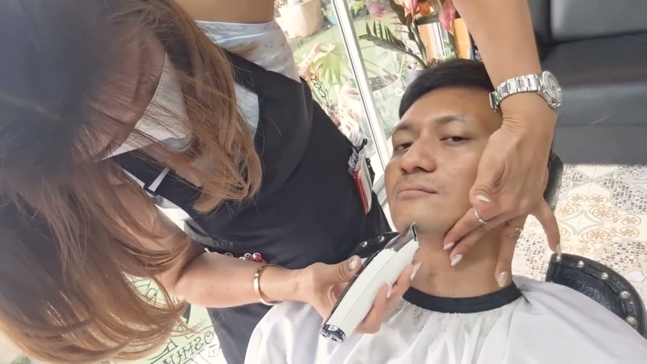 ASMR!!💈Shave Lady Rin Vintage Barber ช่างตัดผมผู้หญิงโกนหนวด  - EP.163