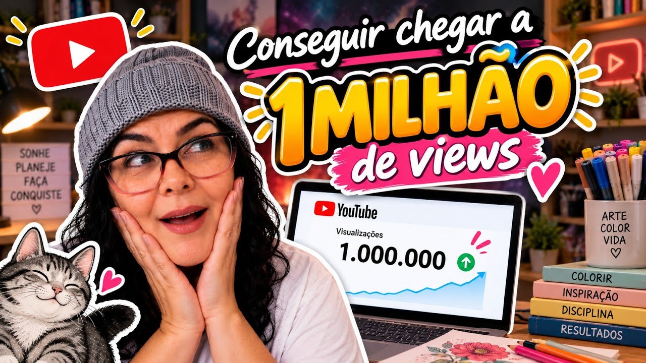 Aconteceu… meu canal chegou a 1 MILHÃO de views!!!!