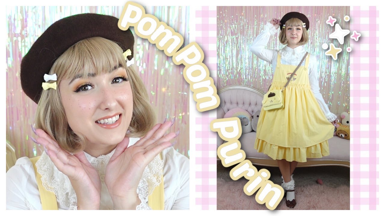 💛POM POM PURIN💛 Sanrio LOLITA Coord | Chatty Makeup Tutorial