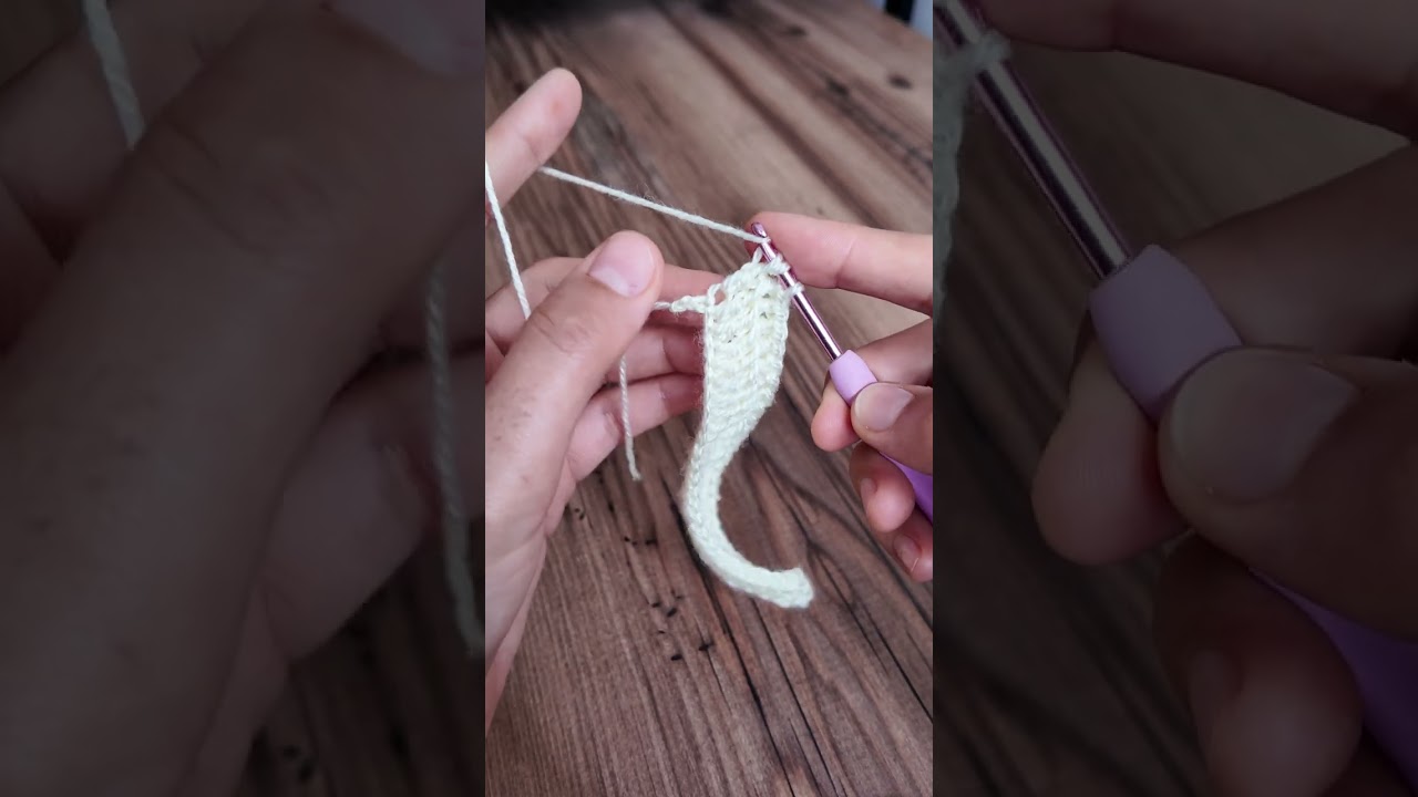 HOW TO DOUBLE CROCHET TWO ROWS OF DOUBLE CROCHET AT ONCE ? #crochet #knitting #diy #crochettutorial