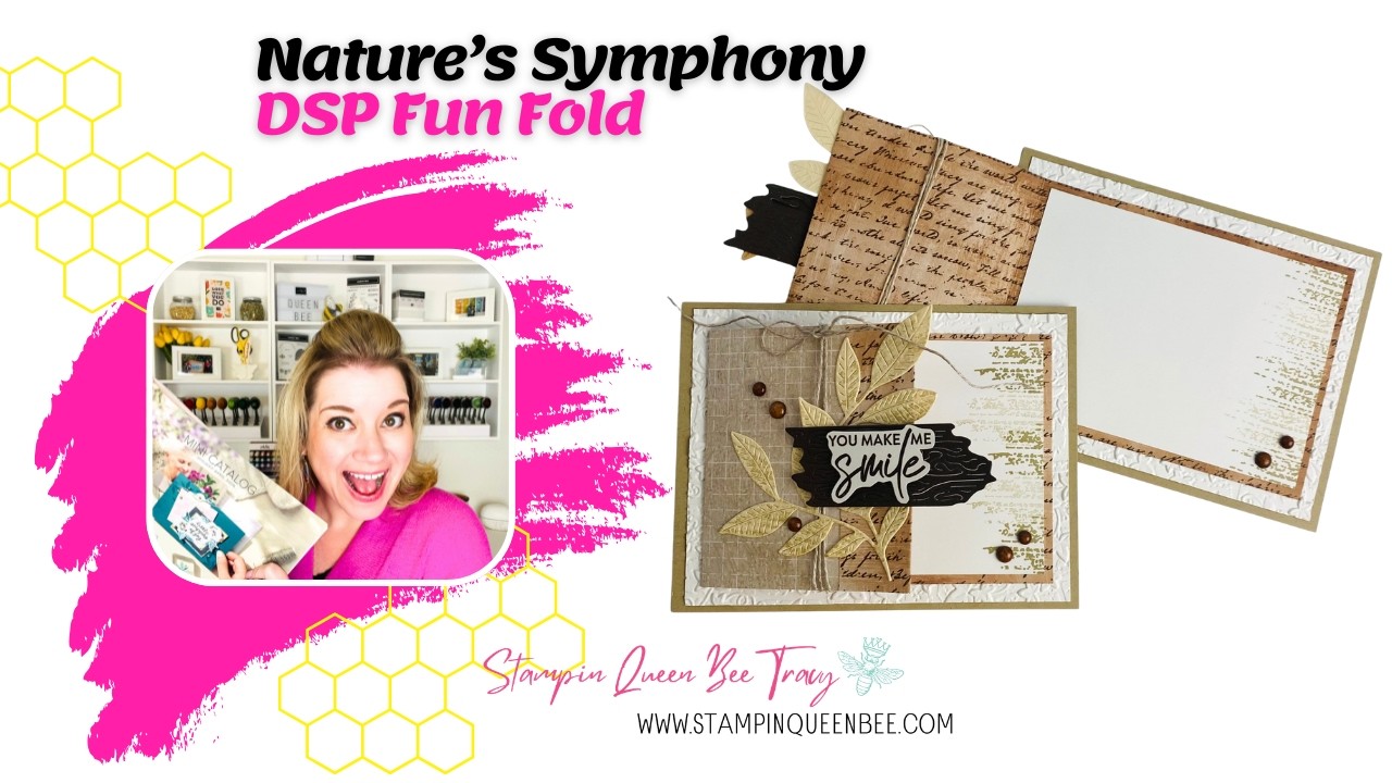Earthy Elegance 🌿 DSP Fun Fold with Nature’s Symphony | Fri-YAY Card Class