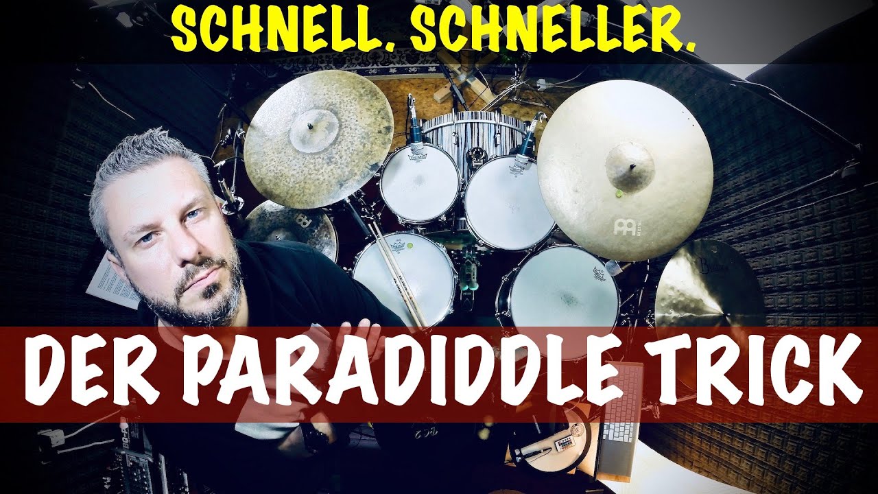 Wie kann man schnell spielen in Grooves? (Der Paradiddle Trick)