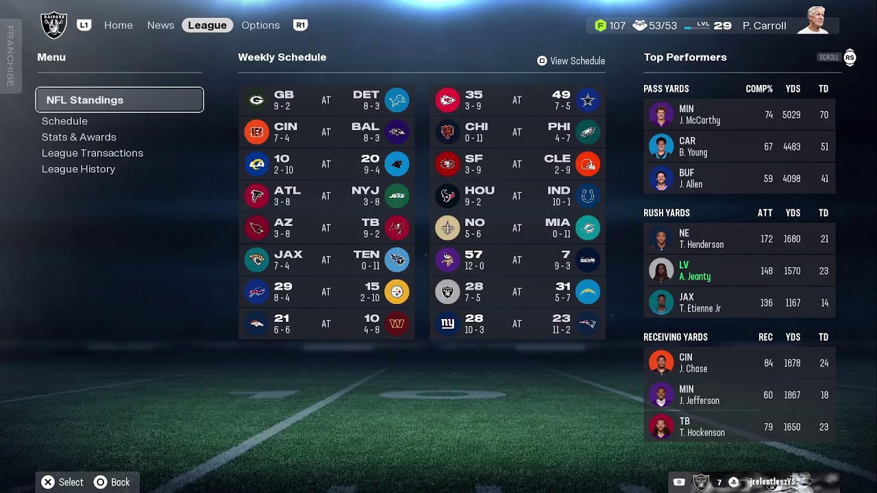 Jrelentlesz  vs. SouljaX (MADDEN26) Franchise