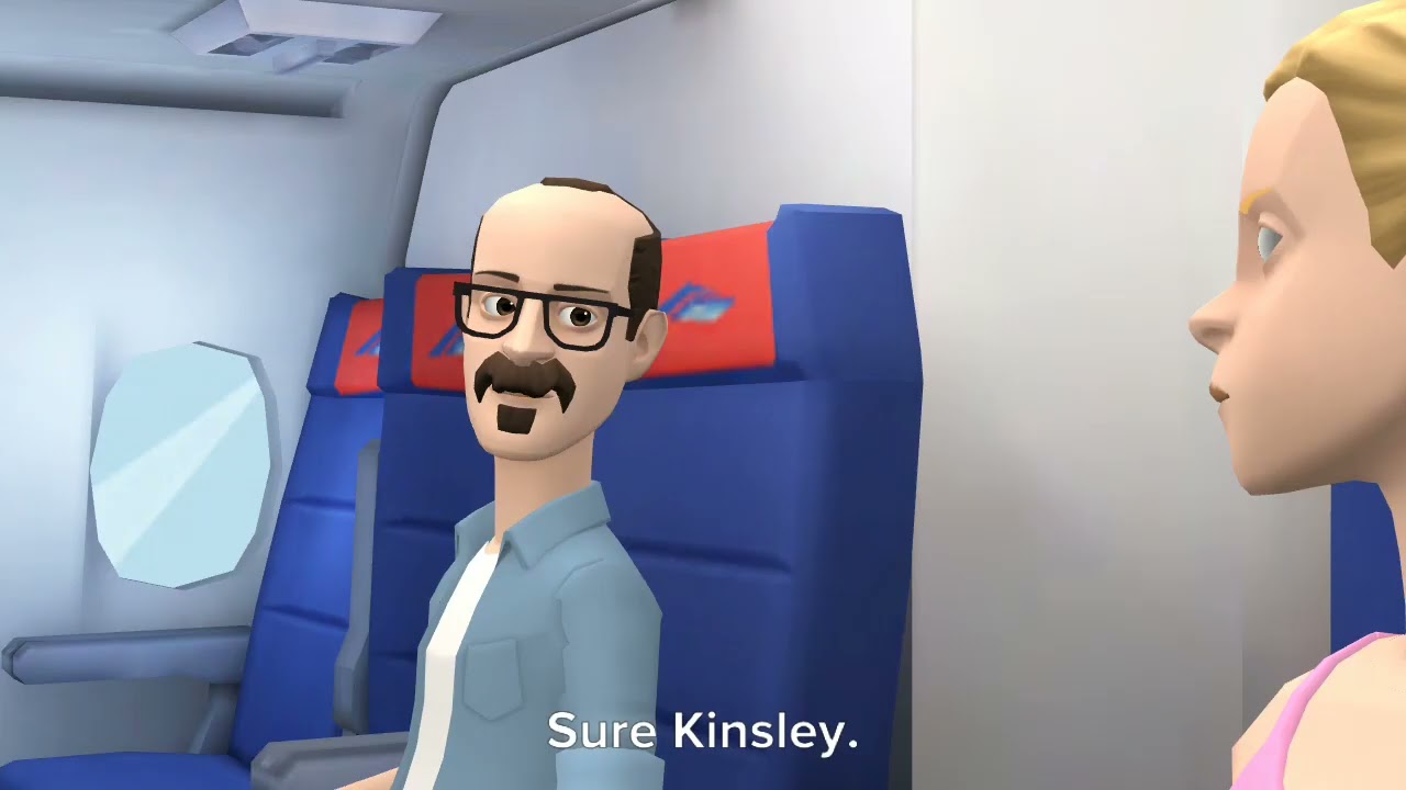 Kinsley misbehaves on a Plane Trip to the United Kingdom / Grounded