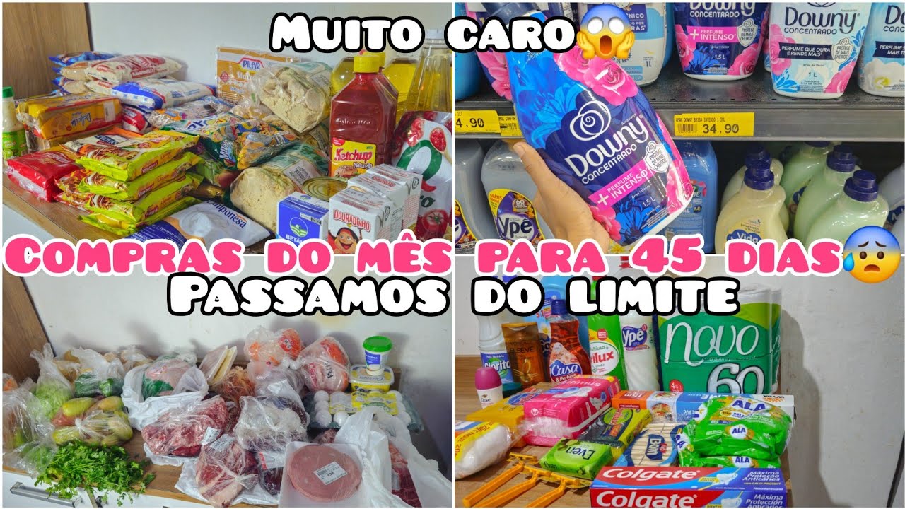 COMPRAS DO MÊS COMPLETA PARA 45 DIAS😰| COMPRAS DO MÊS DE NOVEMBRO NO SUPERMERCADO+ VALOR TOTAL| VLOG
