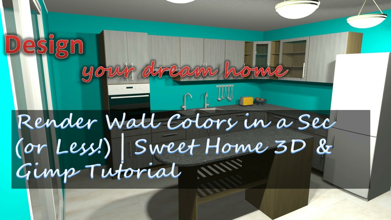 Render Wall Colors in a Sec (or Less!) | Sweet Home 3D & Gimp Tutorial