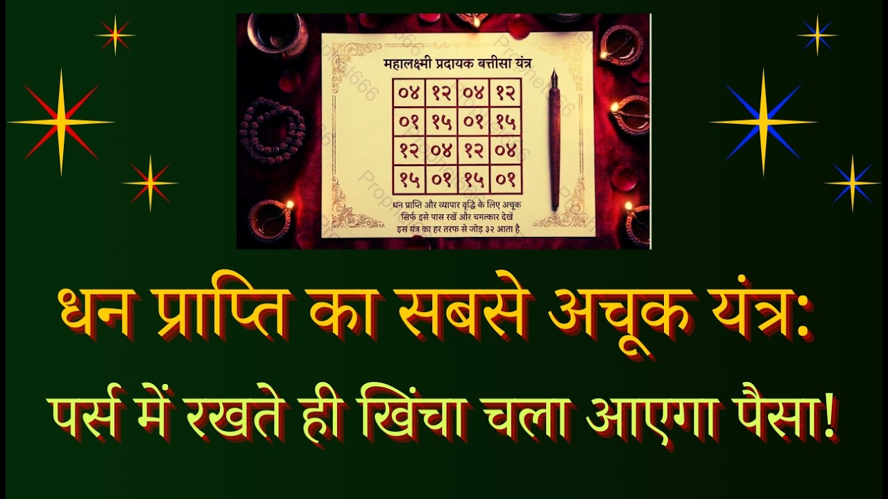 धन प्राप्ति का सबसे अचूक यंत्र पर्स में रखते ही खिंचा चला आएगा पैसा!