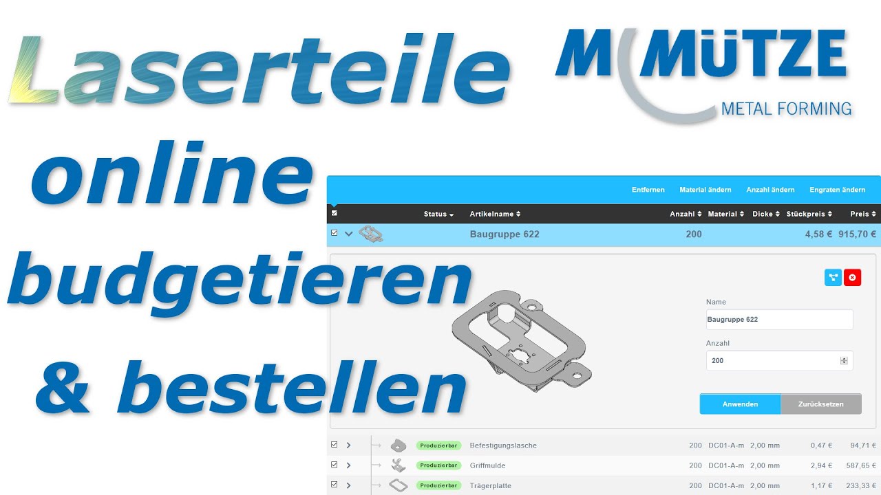Laserteile und Biegeteile online kalkulieren und bestellen auf shop.mmuetze.de