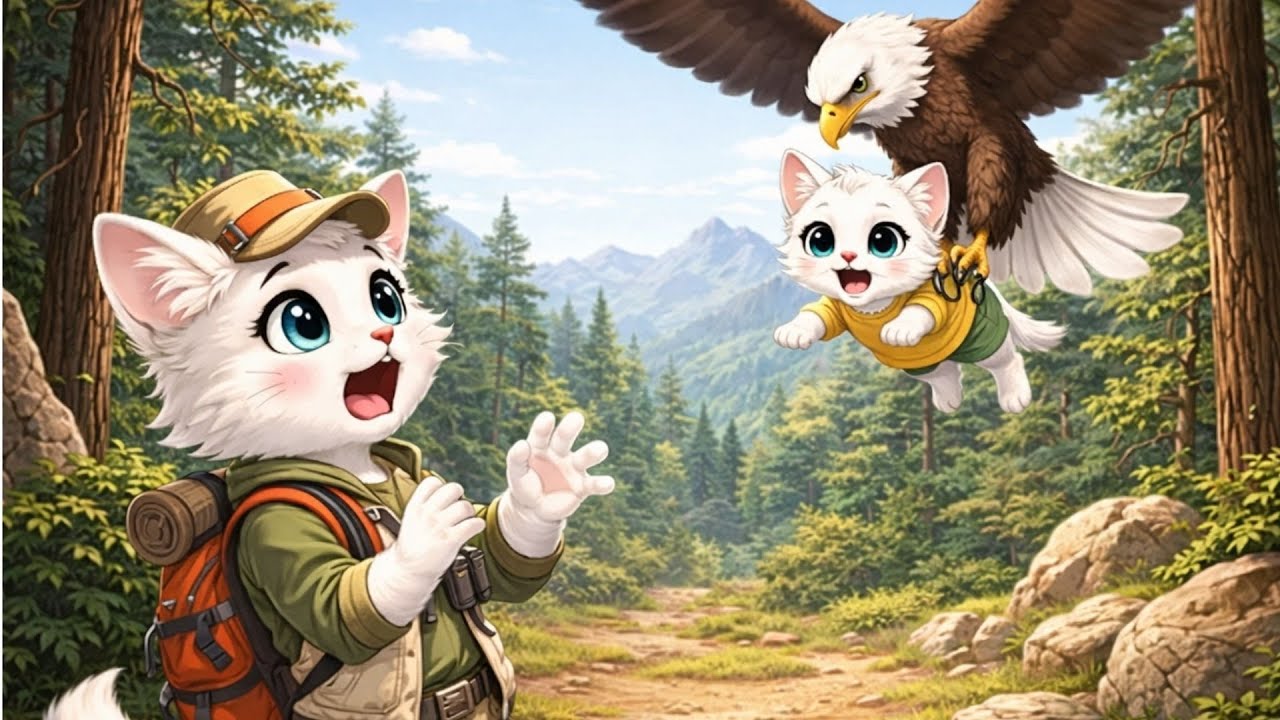 Meomeo’s Brave Rescue – Saving Meomeo Kitten from a Giant Eagle 🐱🦅❤️