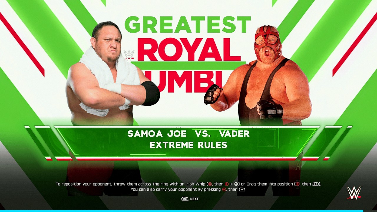 WWE 2K25 FULL MATCH - Samoa Joe vs. Vader - Extreme Rules Dream Match Submission Machine vs Mastodon