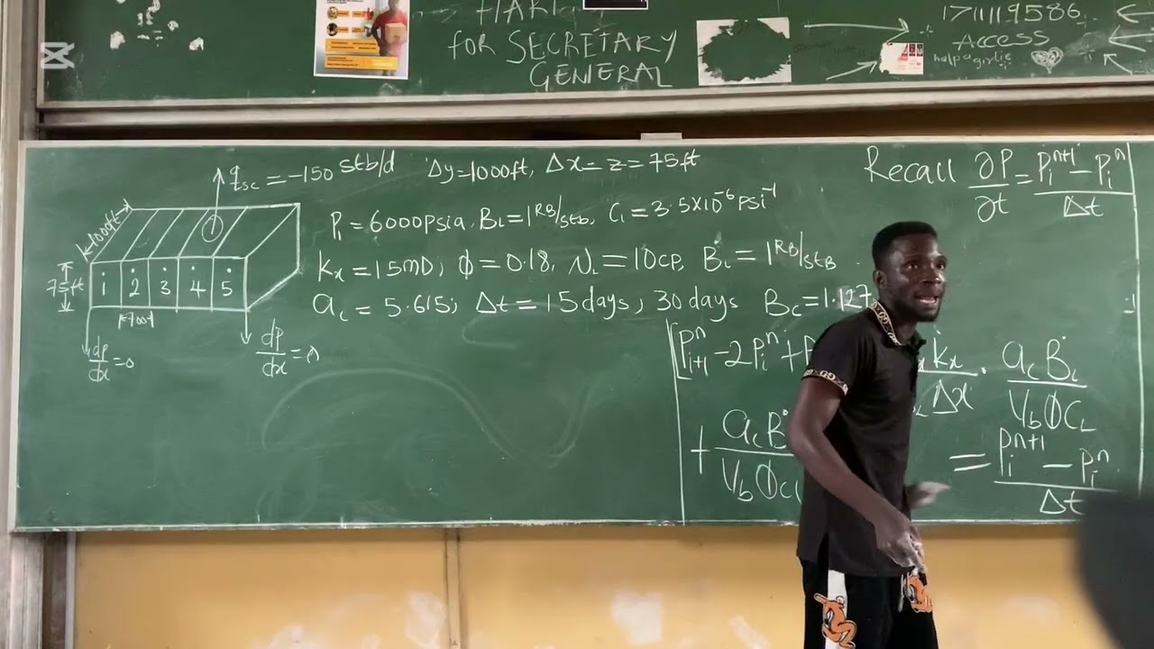 Example on explicit methods (calculation) #reservoirengineeering #diffusivity #explicit 
