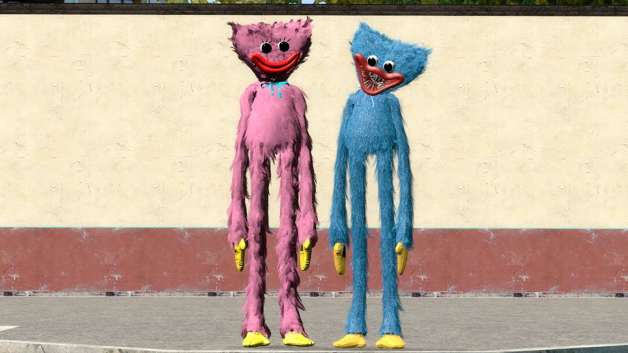 I MET KISSY MISSY AND HUGGY WUGGY by the lake (Garry's Mod)