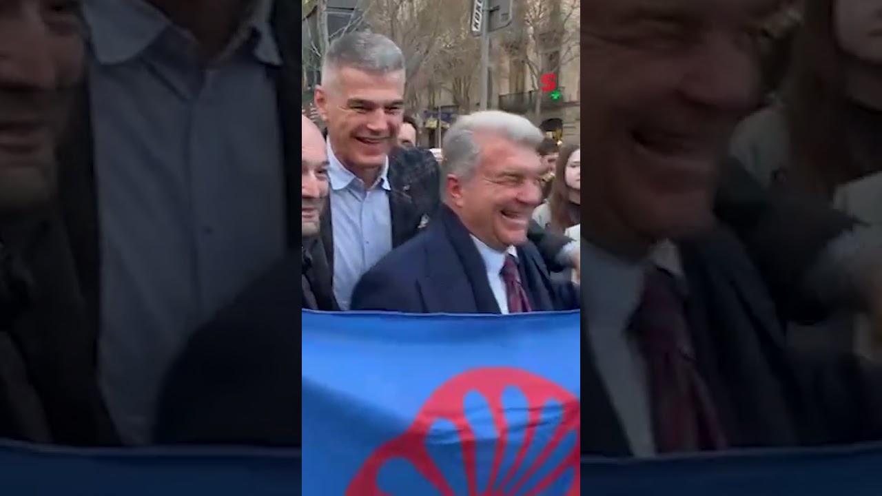 💥 Joan Laporta en el recibimiento de los Gitanos de Gràcia