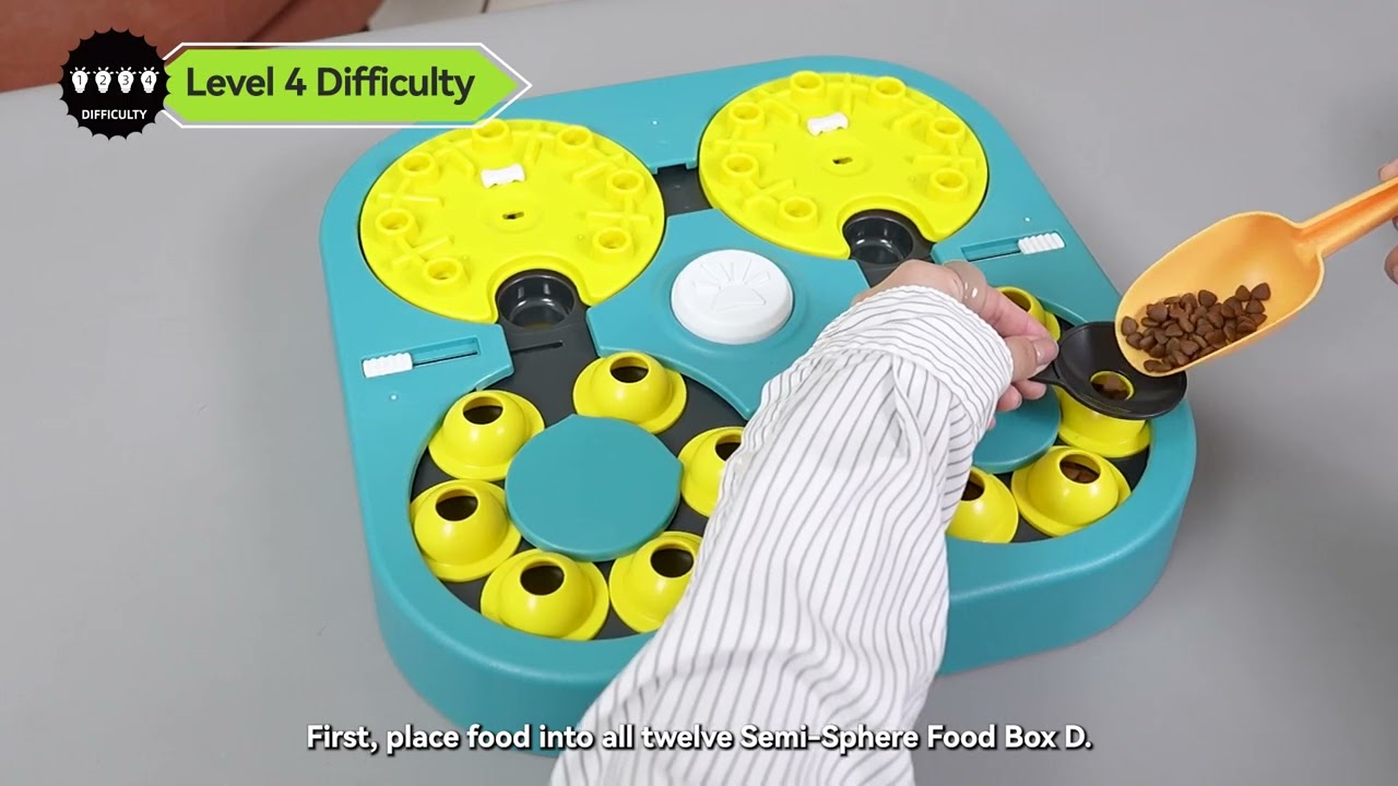 KADTC Adventure Maze Dog Puzzle Toy Level 5 in 1 Mental Stimulation Food Puzzles Feeder Dispenser