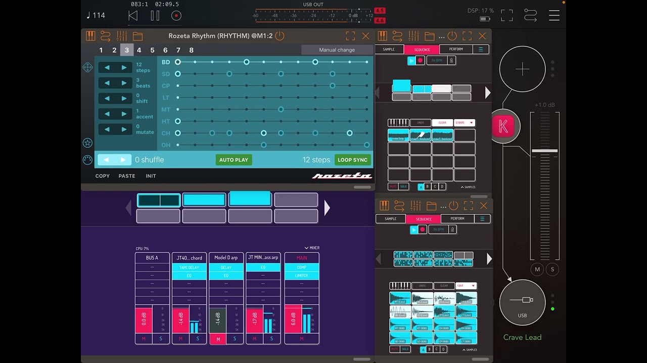 Synth jam - Behringer Model D, JT-4000M, JT Mini and Crave into Koala Sampler.