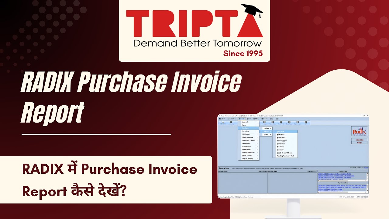 RADIX Purchase Invoice Report