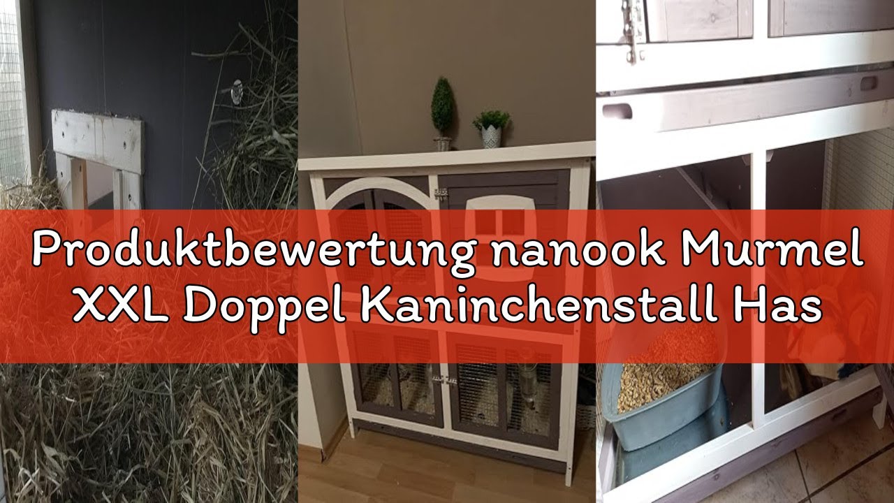Produktbewertung nanook Murmel XXL Doppel Kaninchenstall Hasenstall - doppelstöckig - wetterfest - 2