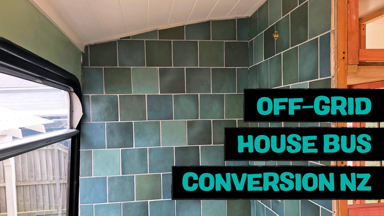 Tiled shower and motorhome registration, 1984 Isuzu JCR500 school bus conversion (S1E12)