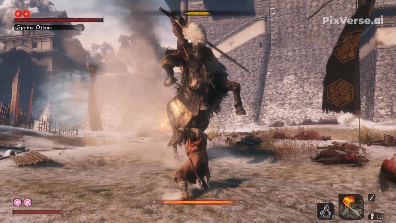 afueras del castillo ashina, el Oni Gyobu Oniwa...  SEKIRO SHADOWS DIE TWICE
