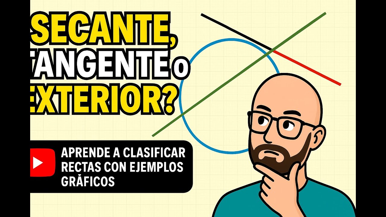 ¿Secante, Tangente o Exterior  🔵 Aprende a Clasificar Rectas con Ejemplos Gráficos