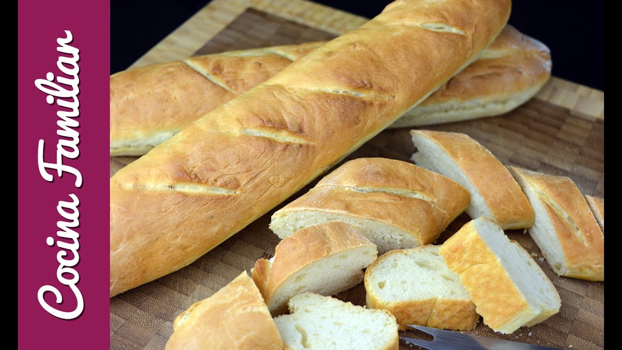 Receta fácil para hacer pan francés o baguette