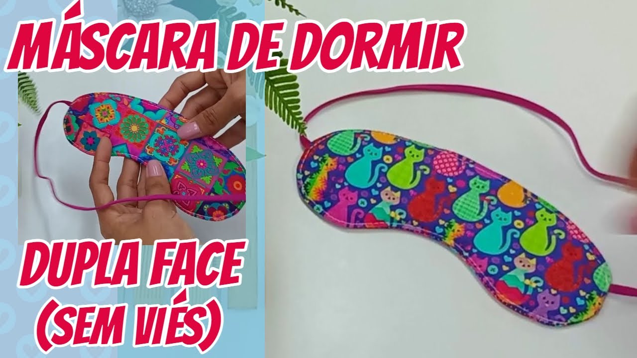 Como Fazer Máscara para Olhos de Dormir Dupla Face (SEM VIÉS) de Costura Iniciante - Venda Muito! 🤑