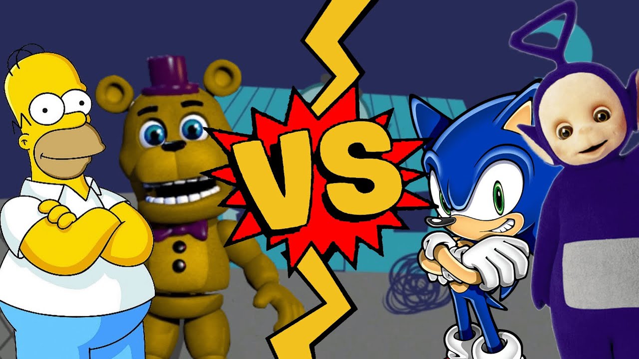 M.U.G.E.N. Battles | Adventure Fredbear/Homer Simpson vs Sonic/Tinky Winky