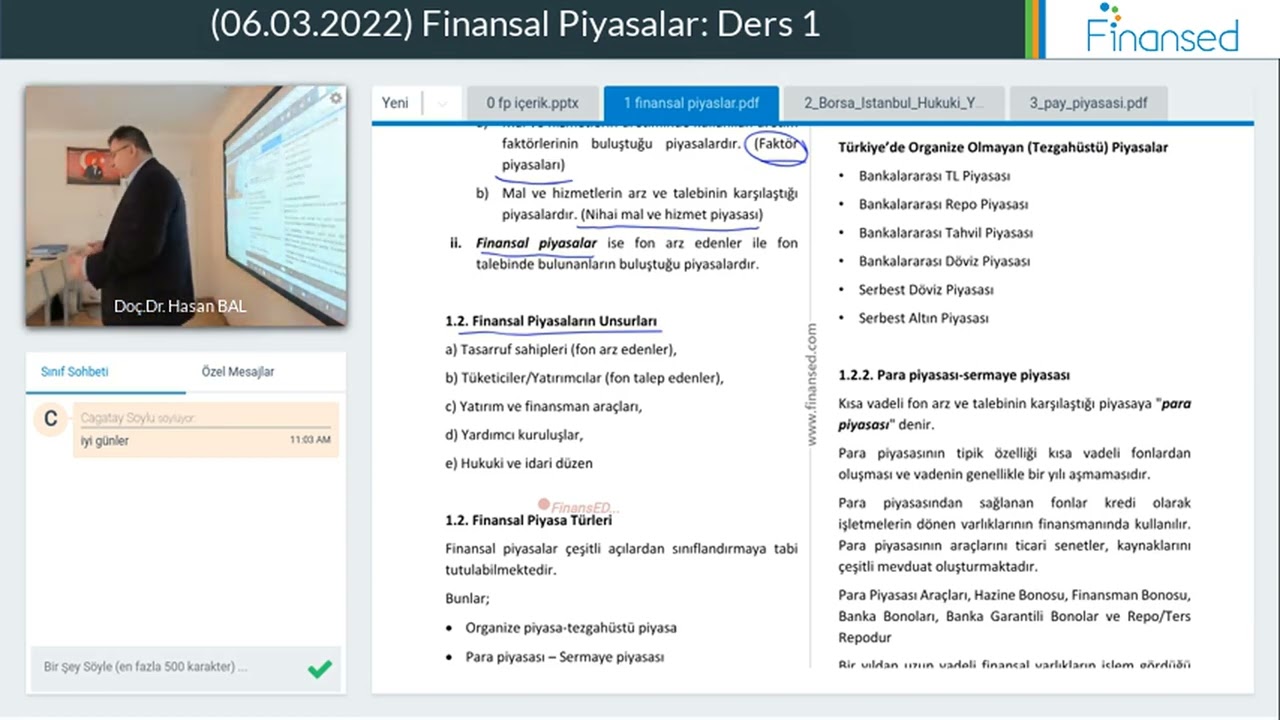 Finansal Piyasalar Ders 1