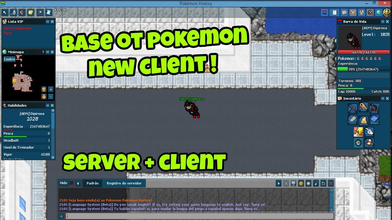 BASE OT POKEMON COM NEW CLIENT ! SERVER + CLIENT (Base Poketibias #1)