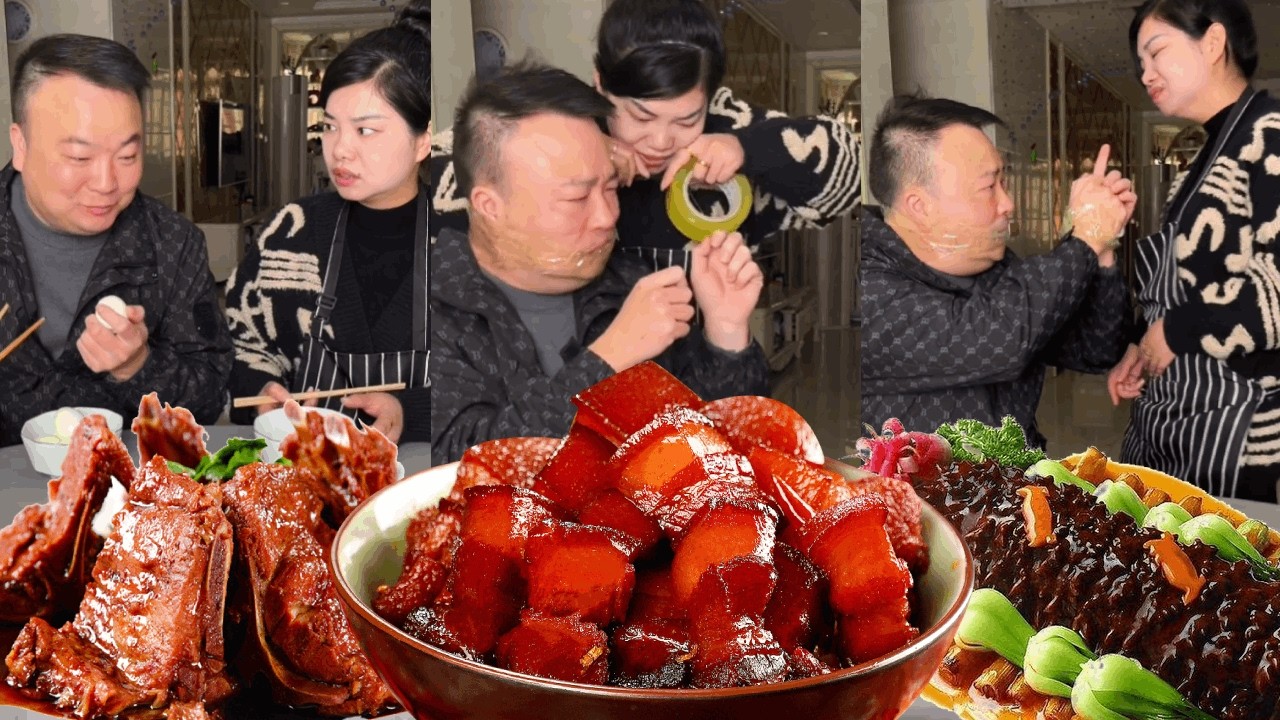 “吃完记得收拾！”——对付吃货老公，还得是胶带管用！