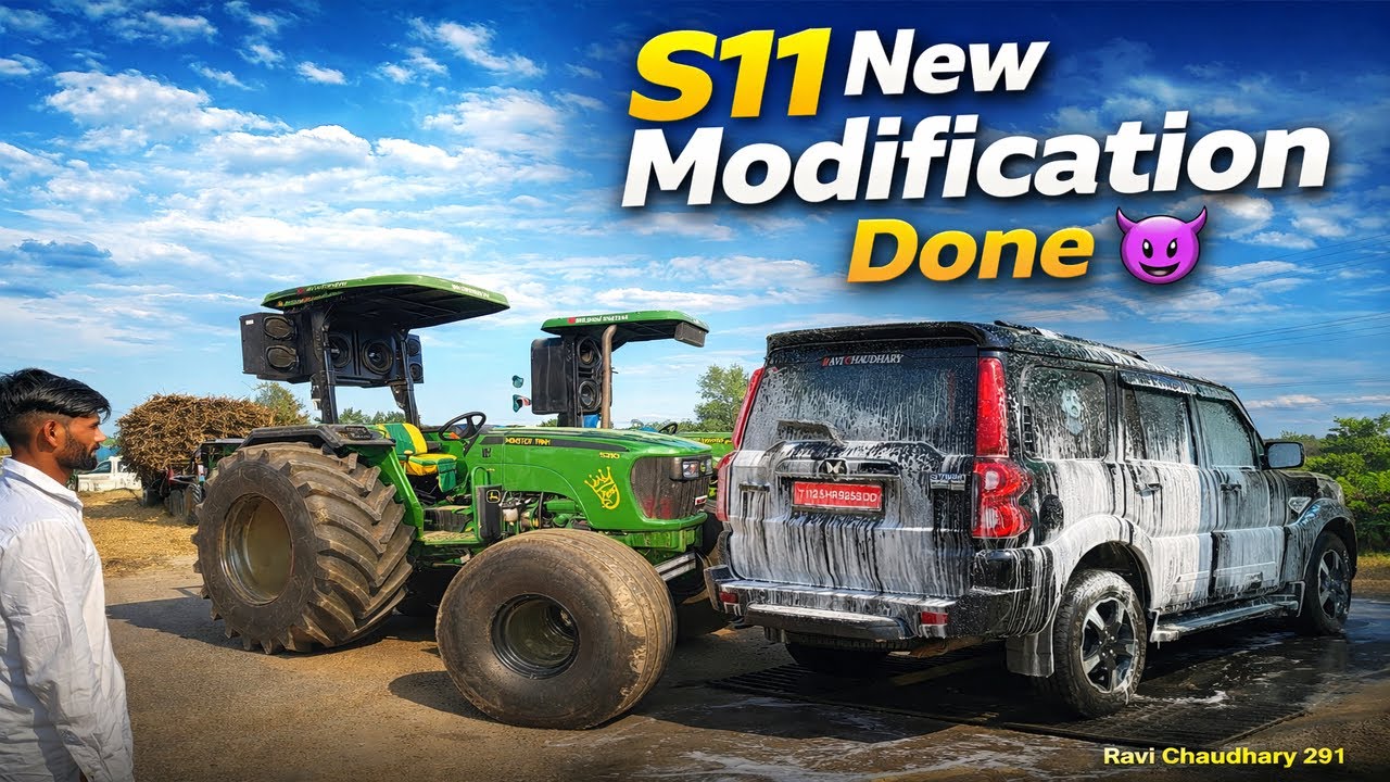 New look Monster tank 😈 Jhondeer 5060 और Farmtrac ने गन्ने के Trolla को निकालने मै दिखाई अपनी ताक़त 