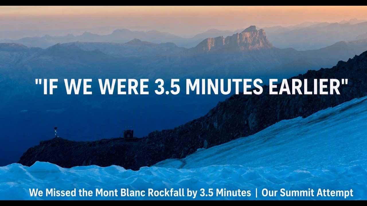 We Missed the Mont Blanc Rockfall by 3.5 Minutes | Our Summit Attempt |4K